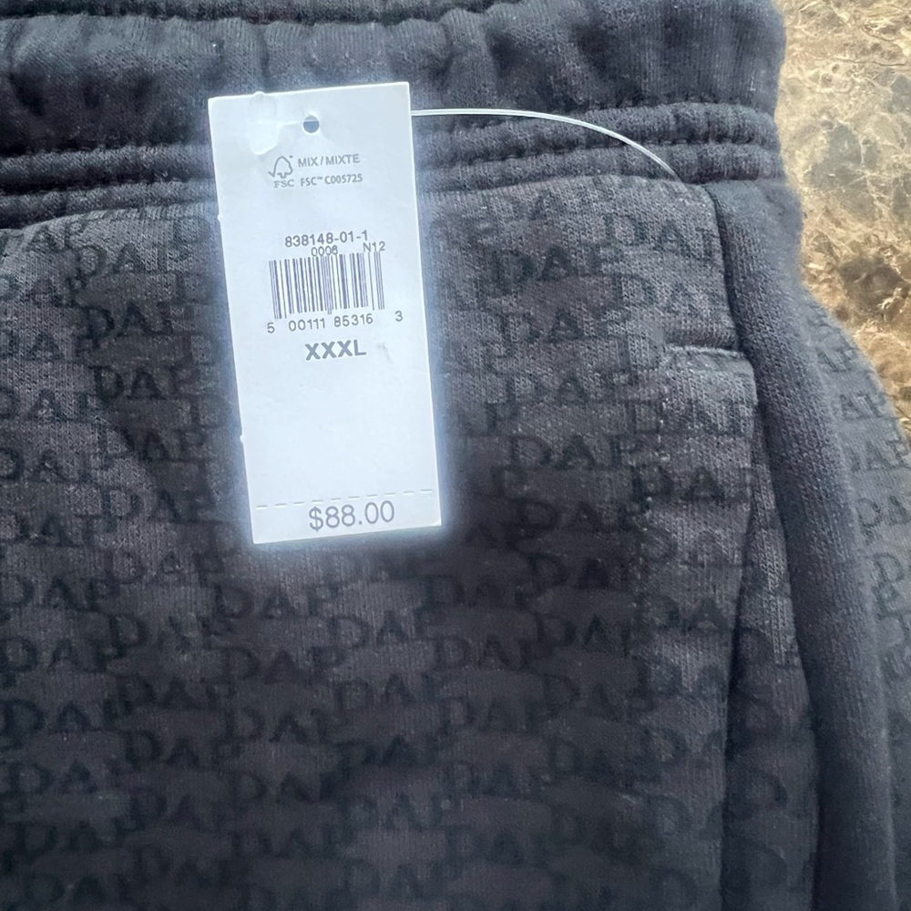 GAP x DAP Black and Gray Pattern Sweatpants